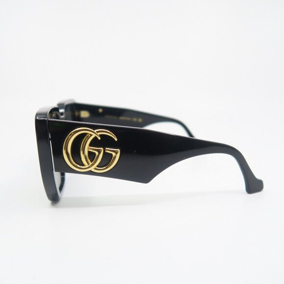 Gucci GG0956S 003 54mm Black and Gold Logo,  New Women's Sunglasses. - Picture 7 of 8